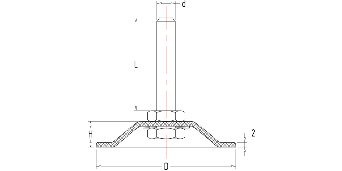固定調(diào)節(jié)支撐腳