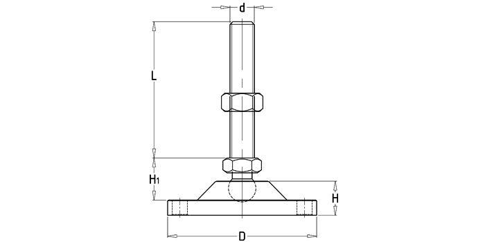 碳鋼萬向調節(jié)支撐腳